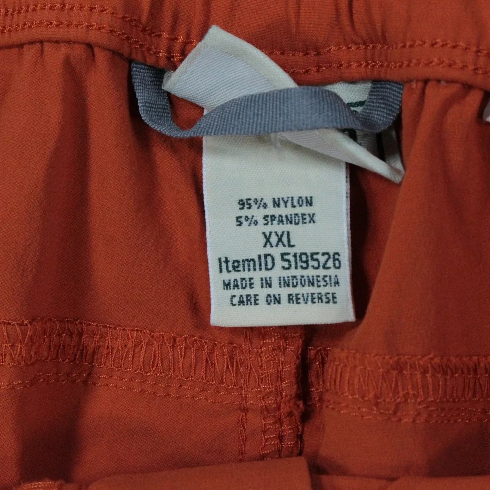 LL Bean Shorts Men XXL Cresta Cargo Hiking Outdoors Nylon Spandex Orange Active